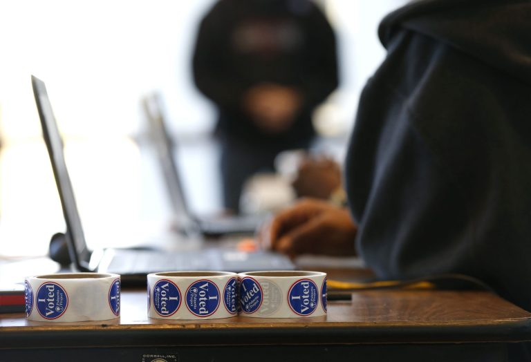 The survey of South Carolina voters shows Trump has a 2-point lead with 41-39 percent for Clinton. Third-party candidates Gary Johnson and Jill Stein get 5 percent and 2 percent, respectively. (AP Photo)