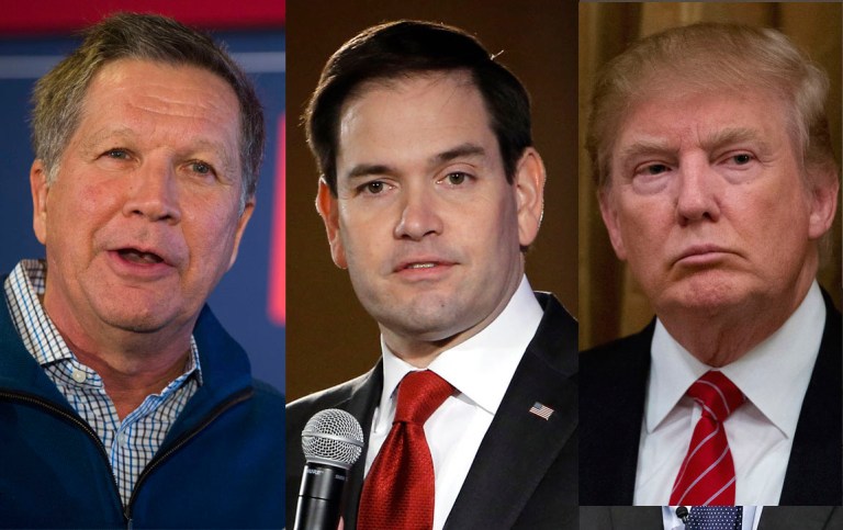 Kasich and Rubio began backpeddling support Saturday for Trump becoming the party's nominee. (AP Photos)