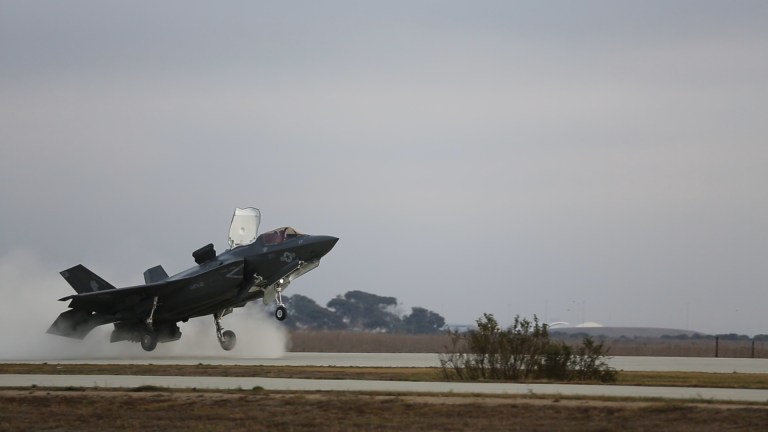 Defense Secretary Ash Carter announced that the military over the next five years will buy 13 more of Lockheed Martin's F-35 joint strike fighters than planned. (U.S. Marine Corps photo by Sgt. Brian Marion/Released)