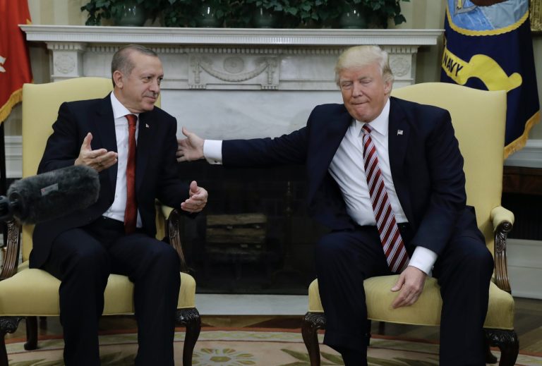 Trump has come under fire for congratulating Erdogan, in what many have viewed as a questionable referendum that vastly expanded his powers. (AP)