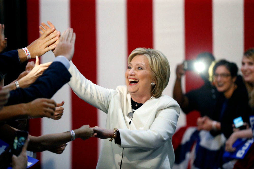 Clinton steps on the gas pedal toward Dem nomination