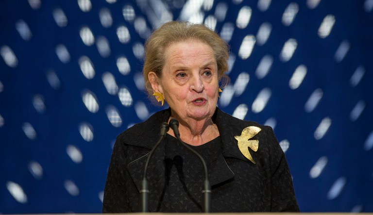 Former Secretary of State Madeleine Albright said Thursday that she's worried about President Trump's first overseas trip, because she doesn't think Trump is up to doing the work needed to make it successful. (AP Photo/Zach Gibson)