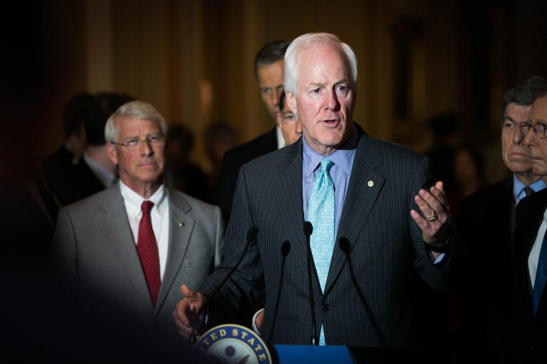 Texas Sen. John Cornyn introduced legislation to make the federal background check system for gun buyers more effective. (Graeme Jennings/Washington Examiner)