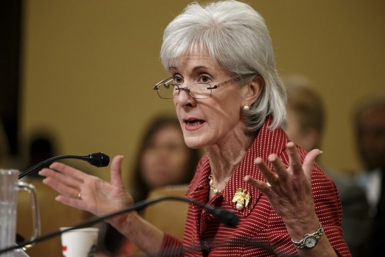 FILE - This March 12, 2014 file photo shows Health and Human Services Secretary Kathleen Sebelius testifying on Capitol Hill in Washington. Three million Americans signed up for Medicaid under President Barack ObamaÃ?s new health care law as of the end of February, the administration said Friday, offering its first full accounting of how much the safety-net health program has grown since implementation of the law. In a blog, Sebelius said: Ã?The increase in Medicaid enrollments across the country is encouraging, but more work is left to do to ensure that the millions of uninsured Americans eligible for these programs gain coverageÃ?. (AP Photo/J. Scott Applewhite, File)