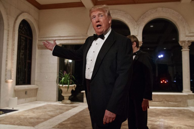 FILE - In this Sunday, Dec. 31, 2017 file photo, President Donald Trump speaks with reporters as he arrives for a New Year's Eve gala at his Mar-a-Lago resort, in Palm Beach, Fla. Trump slammed Pakistan for 'lies & deceit' in a New Year's Day tweet that said Islamabad had played U.S. leaders for 'fools'. 'No more,' Trump tweeted. Meanwhile, Pakistan had no official comment but Foreign Minister Khawaja Asif tweeted that his government was preparing a response that 'will let the world know the truth.' (AP Photo/Evan Vucci, File)