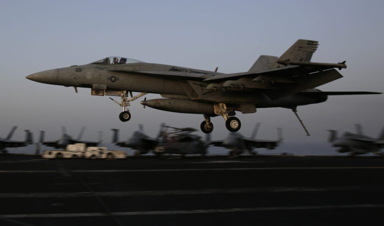 The pilot of the aircraft ejected and was transported to Banner Churchill Regional Medical Center in Fallon, Nev. (AP Photo)