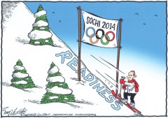 Editorial cartoon: Slippery slope