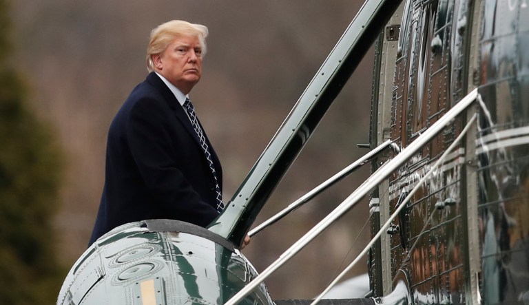 Voters were most happy with President Trump's handling of the economy, jobs, and fighting terrorism, but many weren't pleased with his approach to global warming, draining the swamp, foreign relations, and healthcare. (AP Photo/Carolyn Kaster)