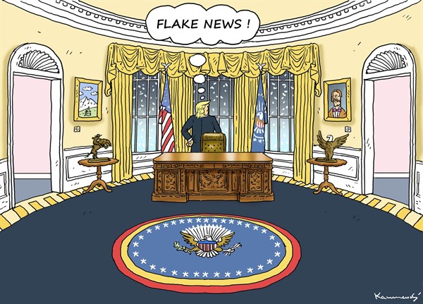 Editorial cartoon: Flake news