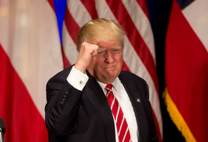 "Maybe they weren't hacked, maybe they just wanted to get it out there," Donald Trump said. (AP Photo/John Bazemore)