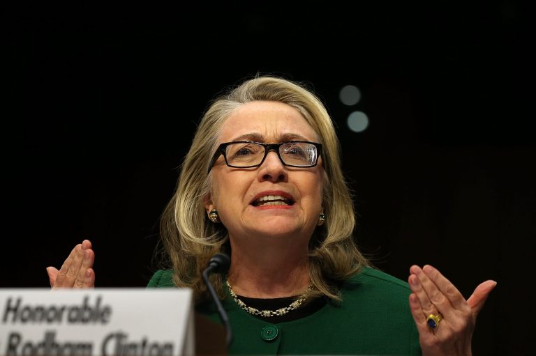 It wasn't until the House Select Committee on Benghazi started digging by hand through 15,000 pages of emails turned over by the State Department that Clinton's use of private email was uncovered.(Photo by Alex Wong/Getty Images)