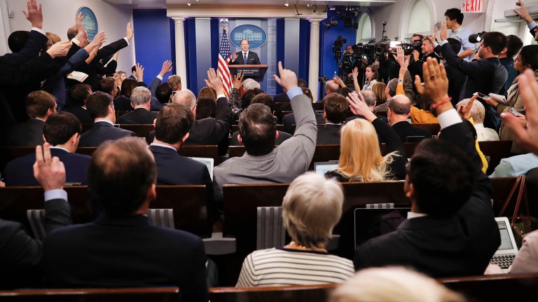 Breitbart has enjoyed greater access at the White House, having published an exclusive interview with Trump and the site's White House correspondent is regularly called on to ask questions at the daily press briefing with press secretary Sean Spicer. (AP Photo/Pablo Martinez Monsivais)