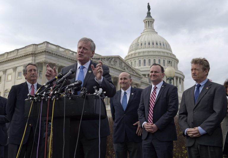 The conservative House Freedom Caucus is drafting a major amendment to the GOP plan to repeal Obamacare after House Speaker Paul Ryan conceded the bill needed to be fixed. (AP Photo/Susan Walsh)