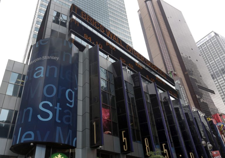 Morgan Stanley is the last of the major Wall Street firms to post first-quarter earnings.