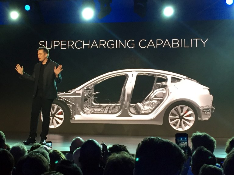Elon Musk received 325,000 orders since the introduction of the Model 3. (AP Photo/Justin Pritchard)