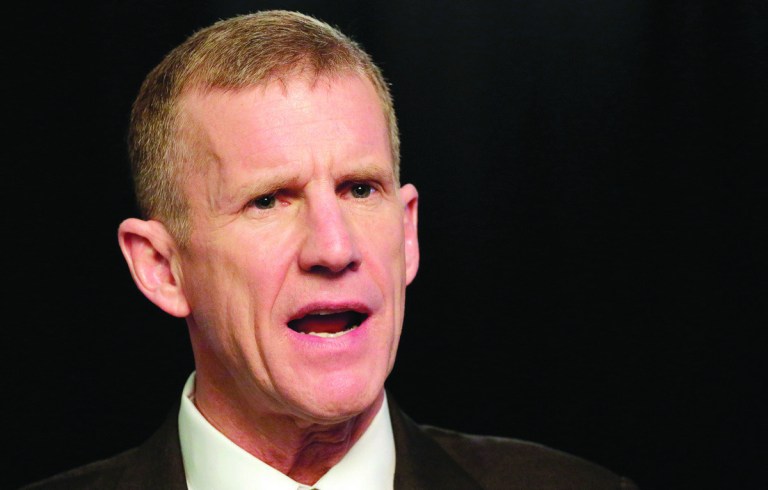 Mark Lennihan/AP file
Retired Gen. Stanley McChrystal stopped by the Sixth and I Synagogue for a book signing and discussion on Afghanistan.