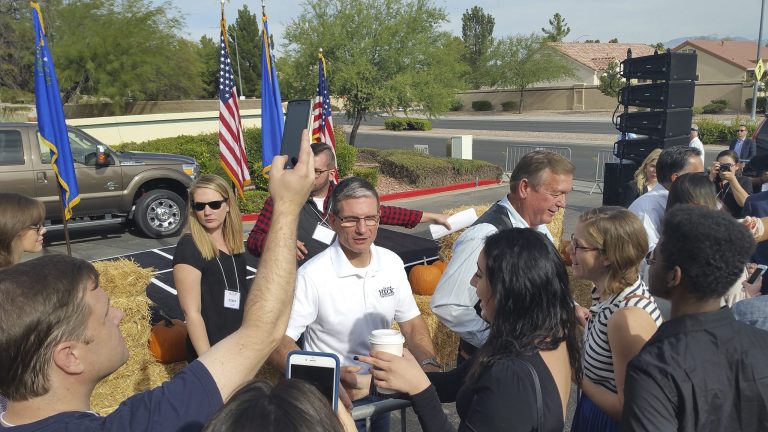 Heck dropped his support of Trump for personal reasons. (AP Photo/Michelle Rindels)