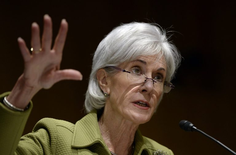 Health and Human Services Secretary Kathleen Sebelius testifies on Capitol Hill in Washington, Thursday, April 10, 2014, before the Senate Finance Committee hearing on the HHS Department's fiscal Year 2015 budget. Sebelius said 7.5 million Americans have now signed up for health coverage under President Barack Obama's health care law. That's a 400,000 increase from the 7.1 million that Obama announced last week at the end of the law's open enrollment period. The figure exceeded expectations, a surprise election-year success for the law after a disastrous roll-out.    (AP Photo/Susan Walsh)