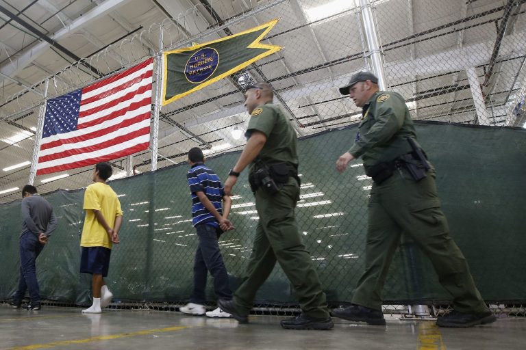 U.S. Customs and Border Protection Nogales Placement Center in Nogales, Ariz. processes illegal immigrants. (AP Photo/Ross D. Franklin)