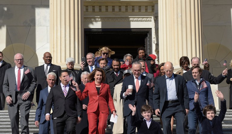 Democrats maintain a lead over the GOP on the generic ballot, with 47 percent of registered voters saying they'd support Democratic candidates over Republicans if the election were held today. Forty-five percent of voters would support GOP candidates. (AP Photo/Susan Walsh)
