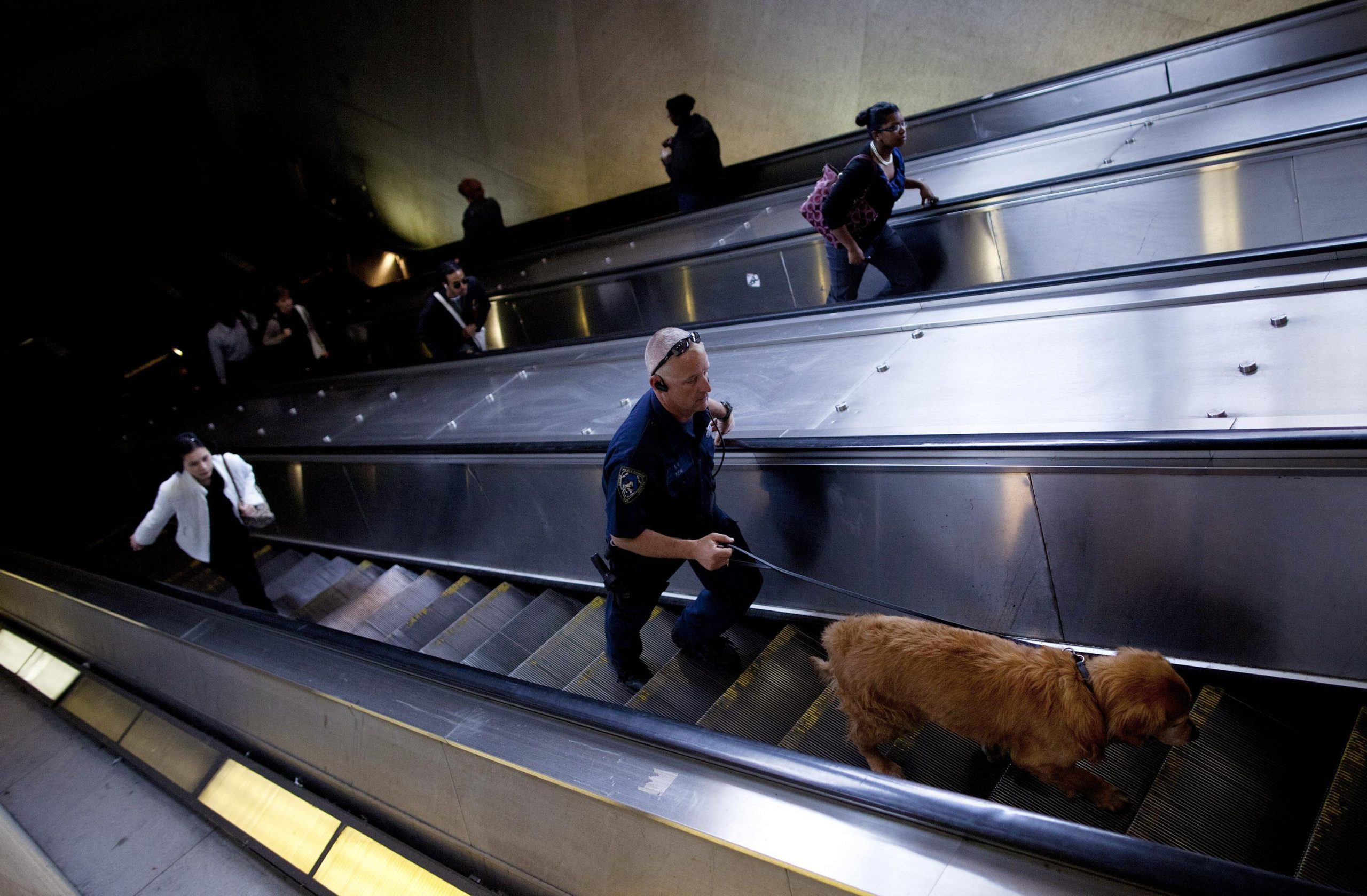 Metro testing remote sensors as part of escalator fix
