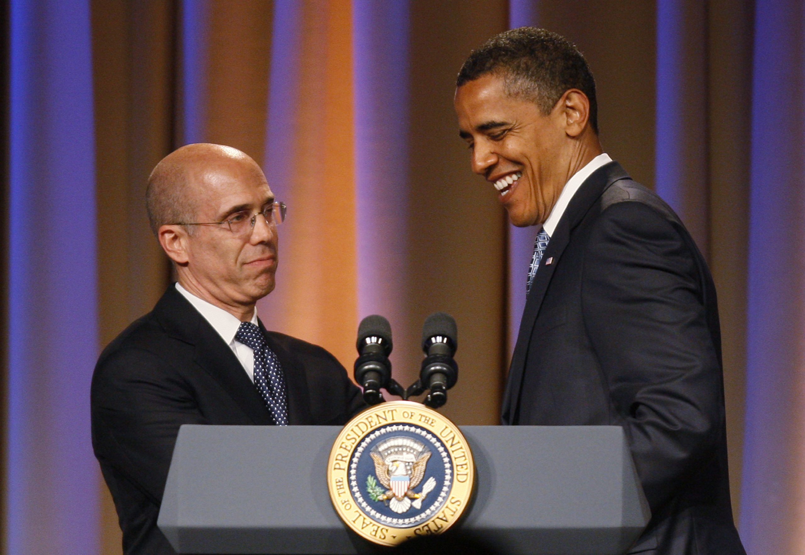 Obama dines with Jeffrey Katzenberg during swing through L.A.