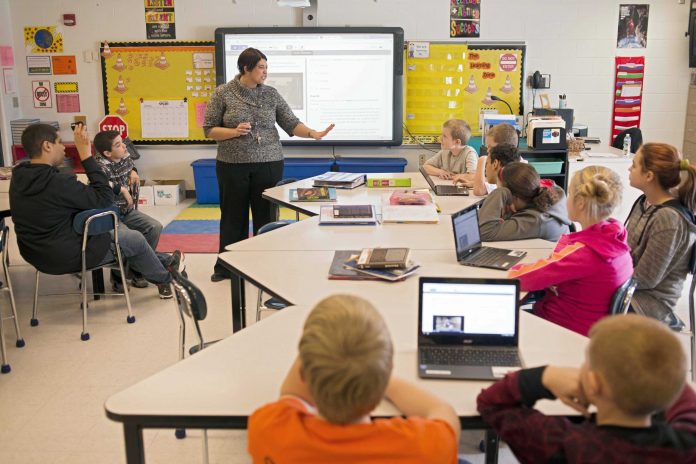 Portable funding, also known as "backpack funding" because it follows the child, was included as an option in a draft bill and a K-12 education reform bill that passed the House education committee in February. (AP Photo)Â 