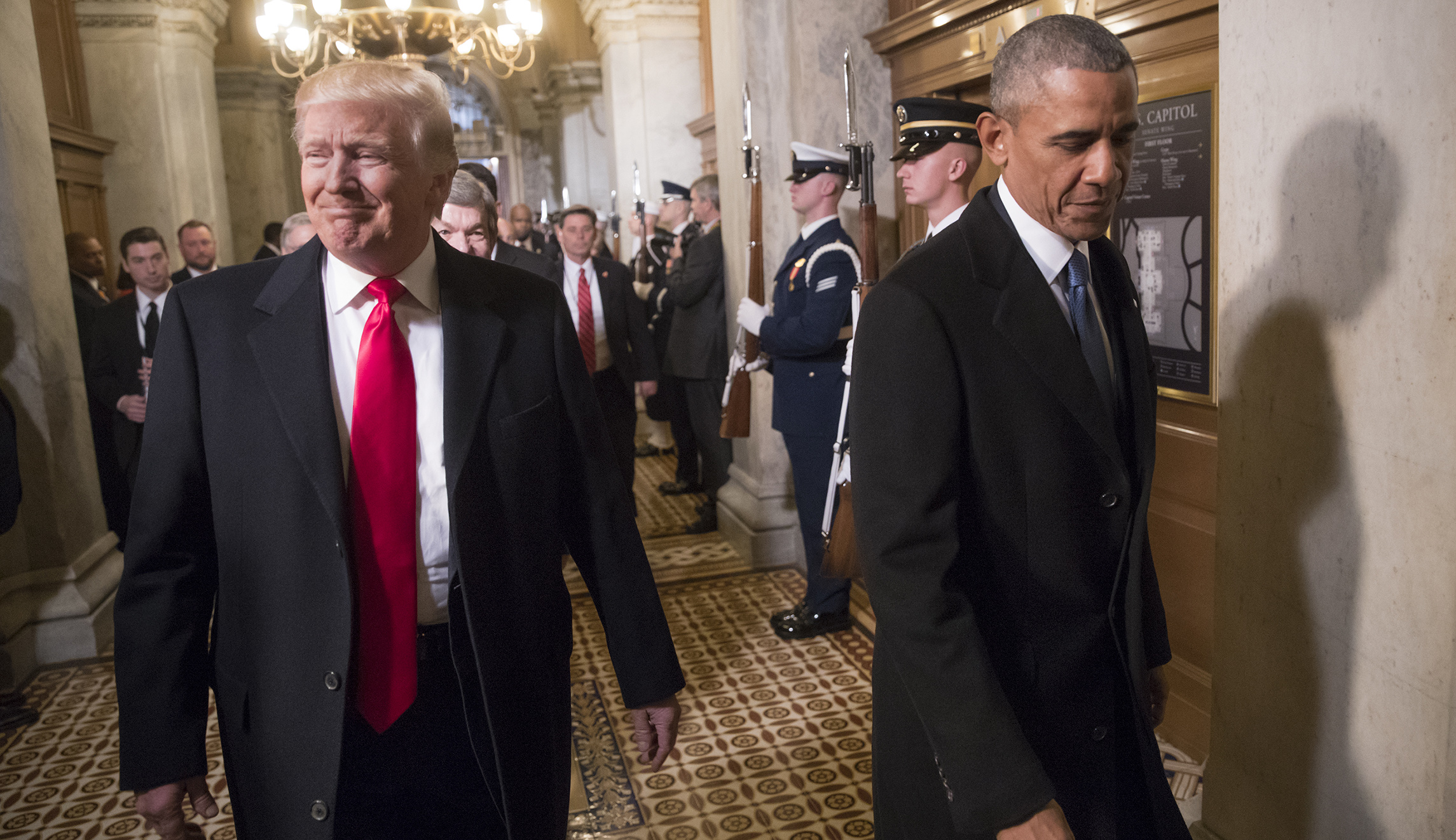 Obama and Trump take credit in very different ways