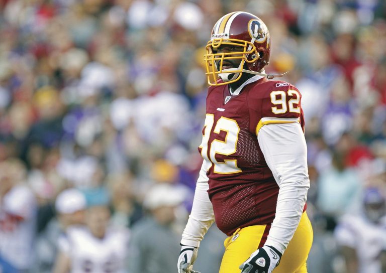 Evan Vucci/AP
Albert Haynesworth played only two seasons in Washington after signing a seven-year, $100 million deal in 2009.