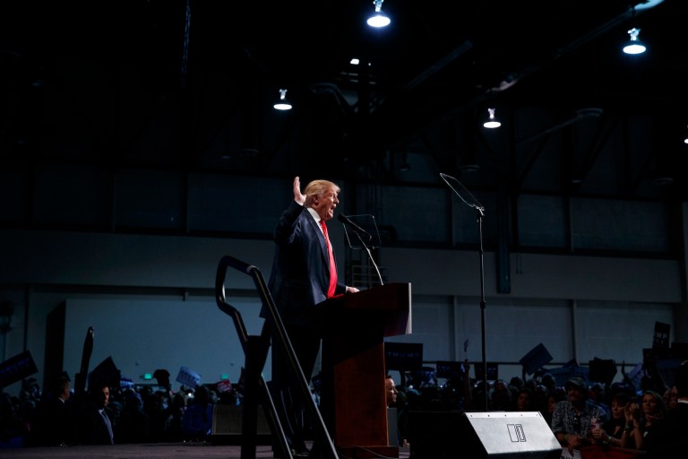 Yes, this is just one poll. It may turn out to be an outlier. But the polling news generally for Trump is bad. (AP Photo/ Evan Vucci)