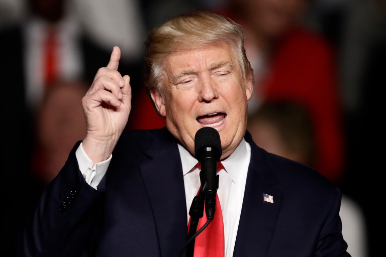 President-elect Trump on Friday mocked what the alleged Russian hacks into the DNC and emails from top Hillary Clinton officials revealed. (AP Photo/Matt Rourke)