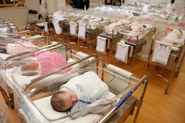 Less birth control (and presumably, though the CBO doesn't say it explicitly fewer abortions) will mean more babies. (AP Photo/Seth Wenig)