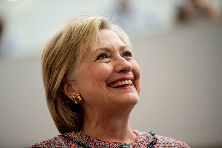 Hillary Clinton went on to speak for over 25 minutes about the importance of public education, without any knowledge or updates about the FBI's decision. (AP Photo)
