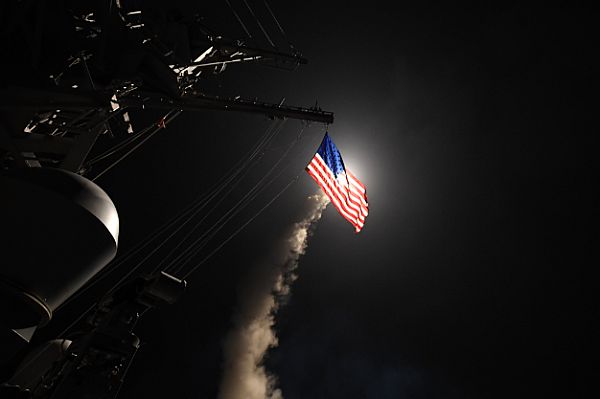 General Joseph Dunford, the Chairman of the Joint Chiefs of Staff, told members of the House and Senate Friday that there are no further plans to attack Syria after Thursday's firing of 59 Tomahawk missiles at Syrian air base. (US Navy)