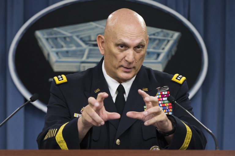 Outgoing Army Chief of Staff Gen. Ray Odierno says boots on the ground is the only way to defeat the Islamic State. (AP Photo/Evan Vucci)
