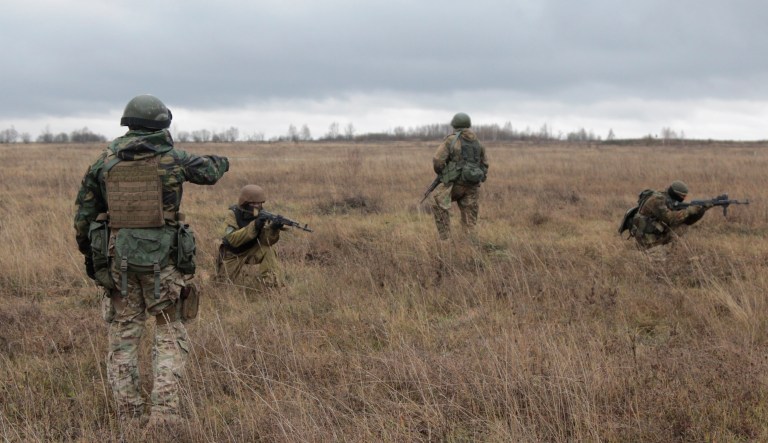 U.S. commandos regularly train Ukrainian servicemen within the framework of the U.S. assistance program for the Ukrainian armed forces. The U.S. presence in Ukraine and other Eastern European countries has irked neighboring Russia for several years. (AP Photo/Aleksandr Shulman)
