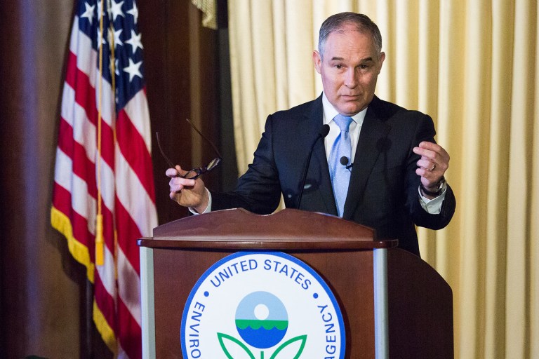 Pruitt called for the U.S. to determine the amount people and companies have contributed to global warming. (Graeme Jennings/Examiner)