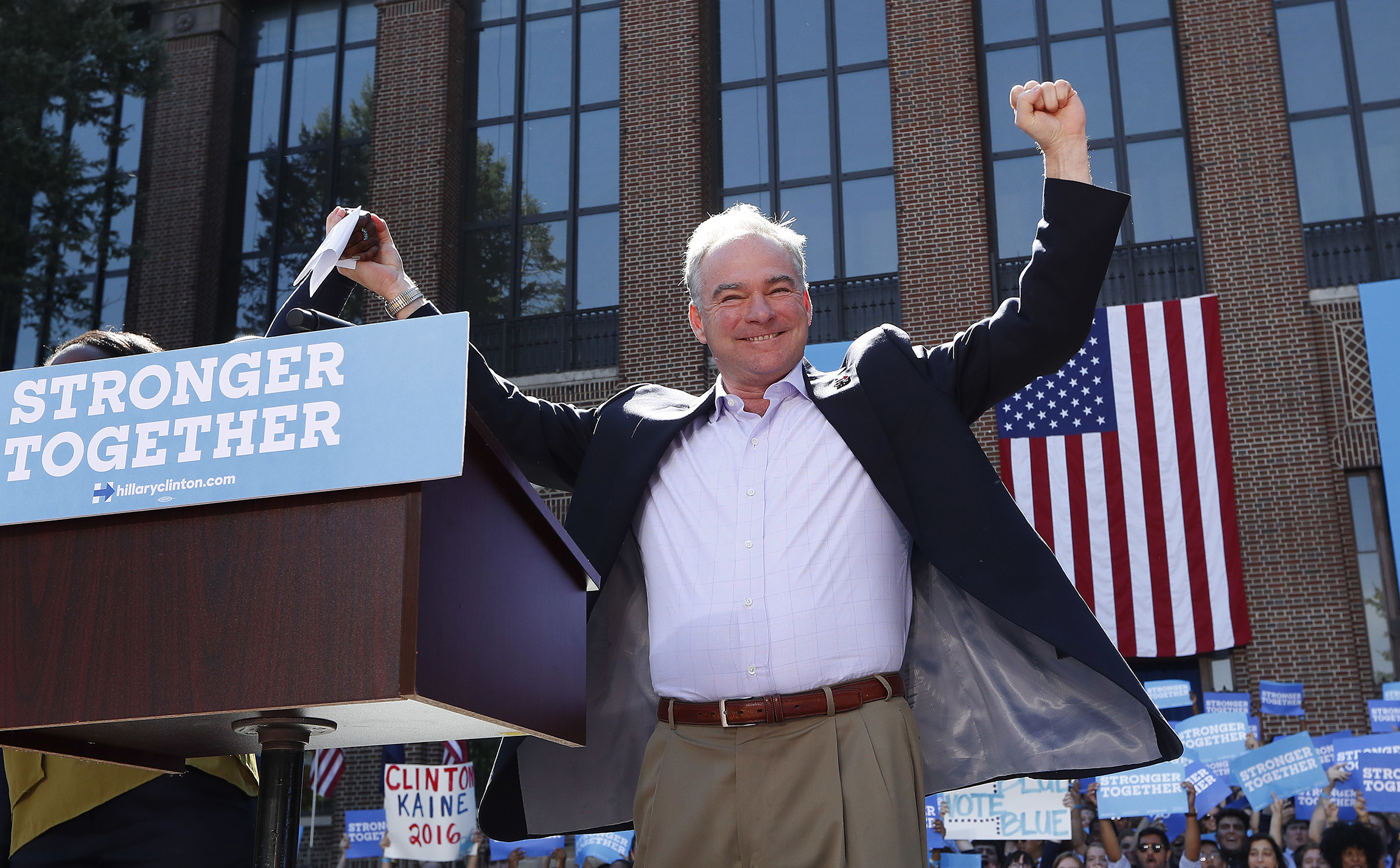 Kaine releases clean bill of health, challenges Trump to do the same