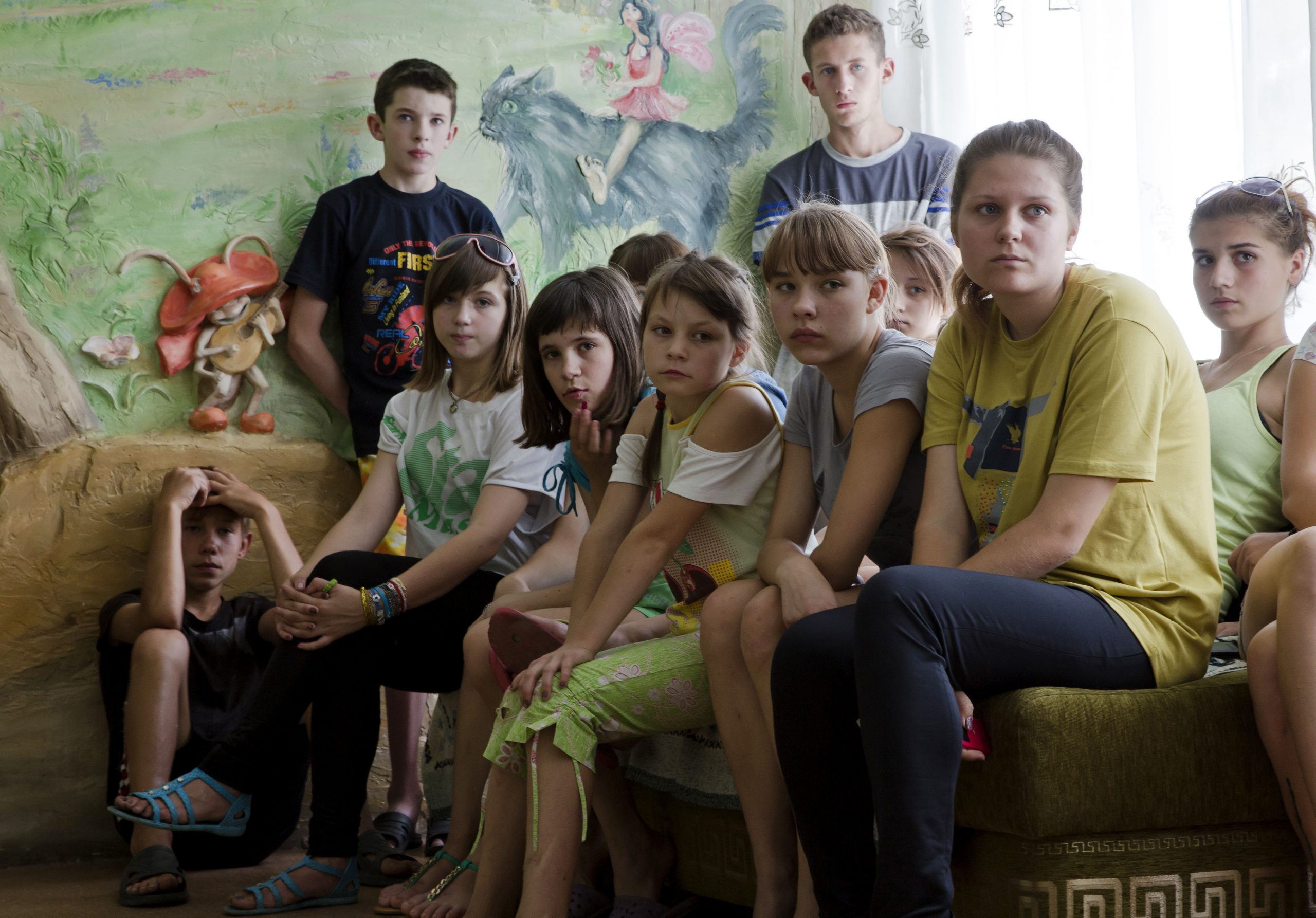 WATCH: Ukrainian orphans sing national anthem while sheltering in basement