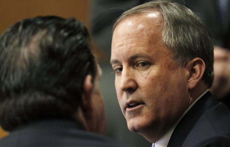 Lead prosecutor Texas Attorney General Ken Paxton submitted a brief to the Supreme Court on Tuesday. (Jae S. Lee/The Dallas Morning News Via AP, Pool)