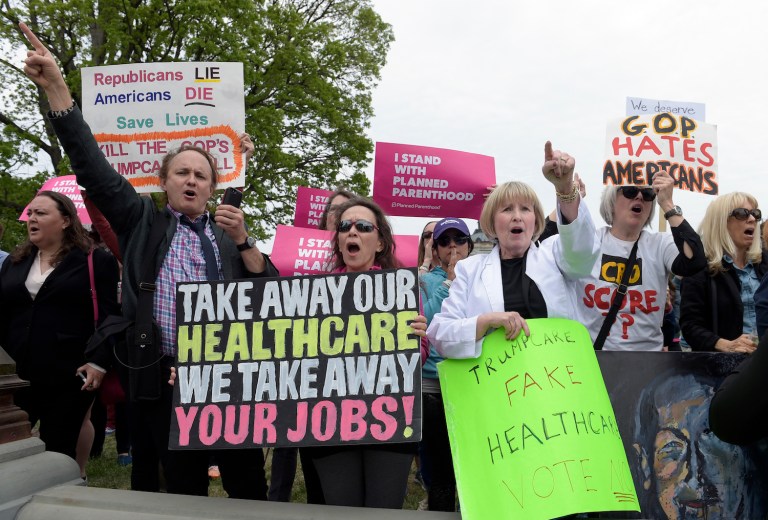 Daily Kos, ActBlue and Swing Left announced Friday online contributions from 45,000 small donors that will be used to back Democrats in the 2018 midterms. (AP Photo/Susan Walsh)
