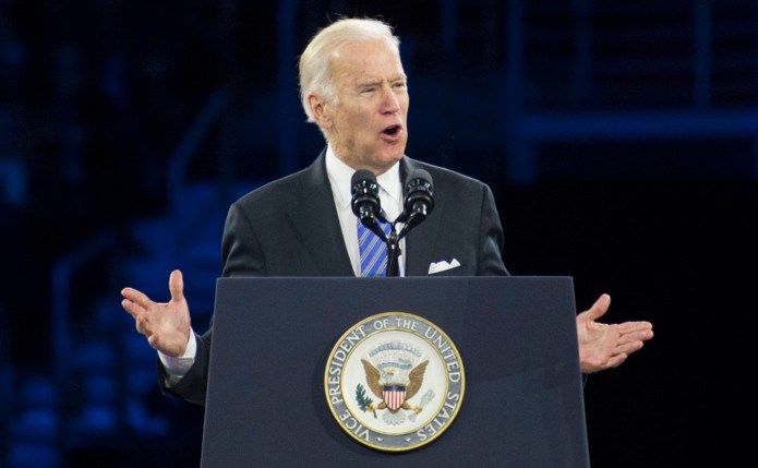 "When I listen to some of the stuff Donald Trump says, it just makes me sad," Biden told the Hollywood Reporter in a long Q & A, published Wednesday. "It's never, never been wise to try and appeal to the darker side of human nature. Abraham Lincoln was right — it's about appealing to our better angels. That's who Americans are, and that's what they want." (AP Photo/Cliff Owen)