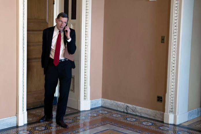 He praised the five GOP senators who have come out against the bill. (AP)