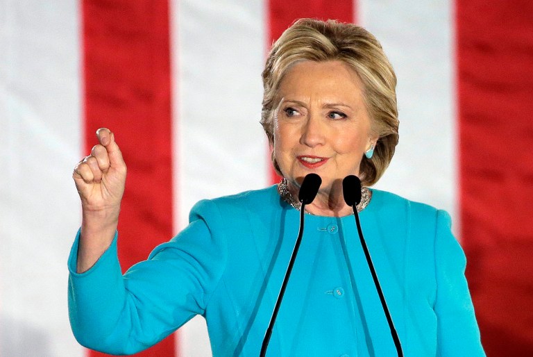 Clinton made the veiled shot at President Trump and the controversy over his executive order banning all refugees from entering the countries for the next four months and all immigration from seven majority-Muslim countries for the next 90 days. (AP Photo/Steven Senne)
