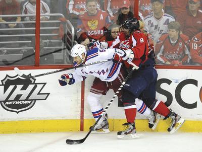 Nick Wass/AP
Dan Girardi said he was hit in the head first, but Alex Ovechkin and the NHL disagreed.