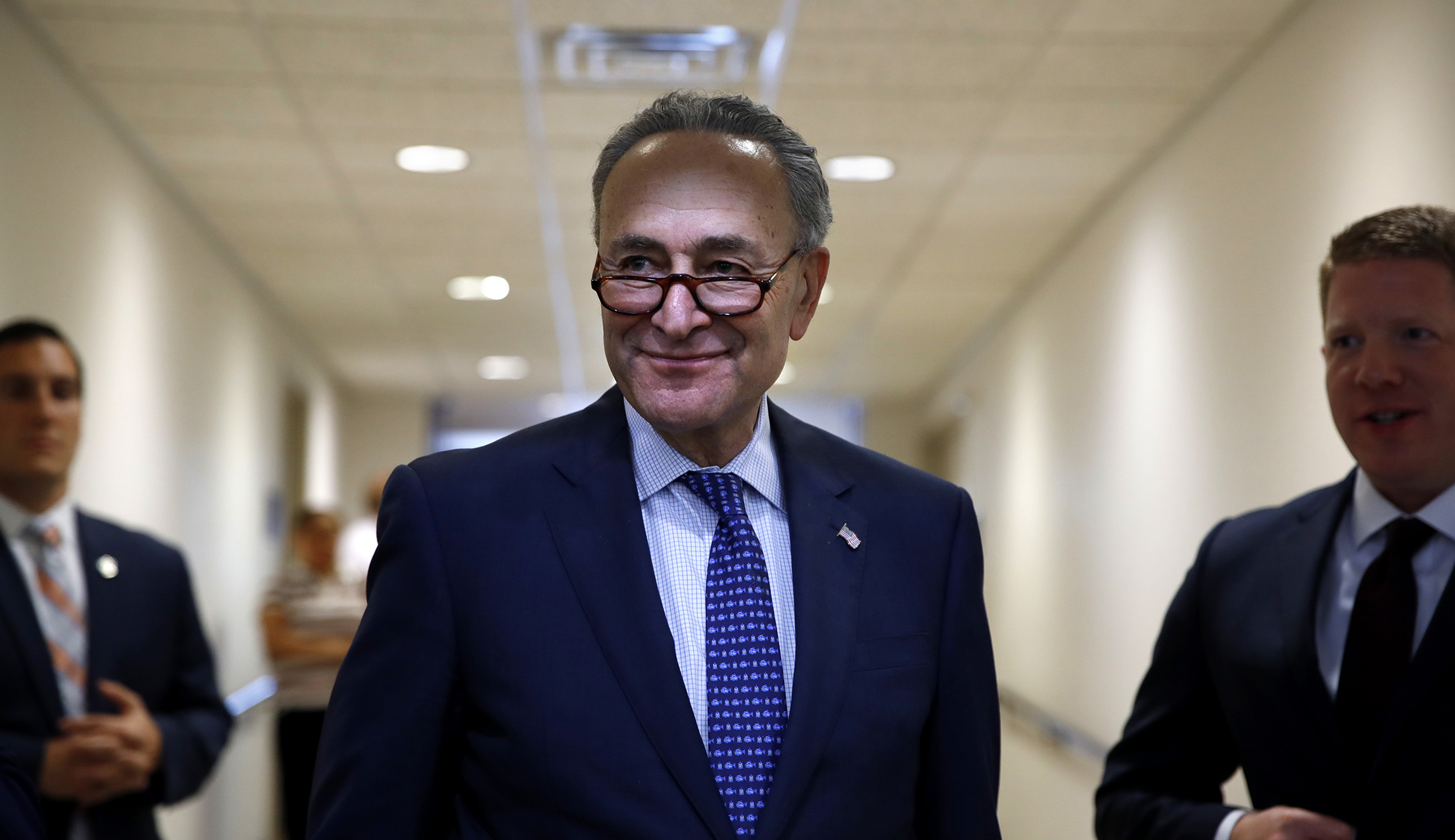 Watch: Chuck Schumer trolls Trump over Cabinet praise
