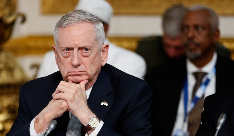 Mattis said that by making sure foreign fighters can't get away, or return to their home countries, 
