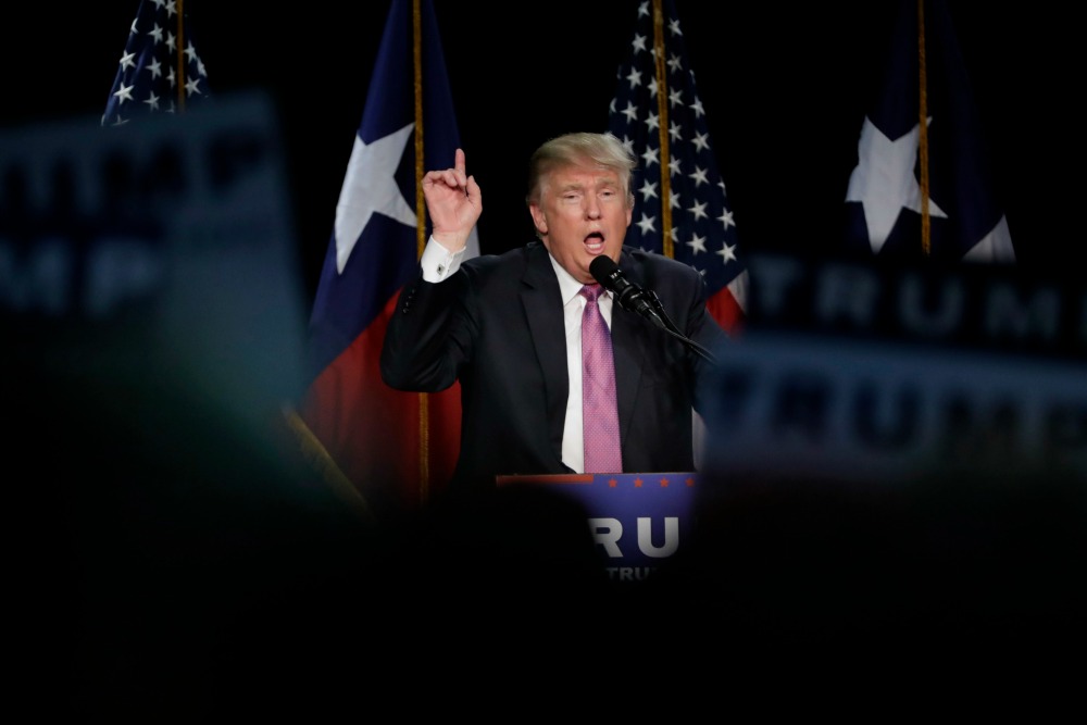 No, Donald Trump did not say ‘f–k free trade’ at Houston rally