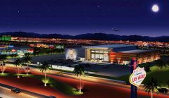 Giant Harley dealership opening next to Vegas sign