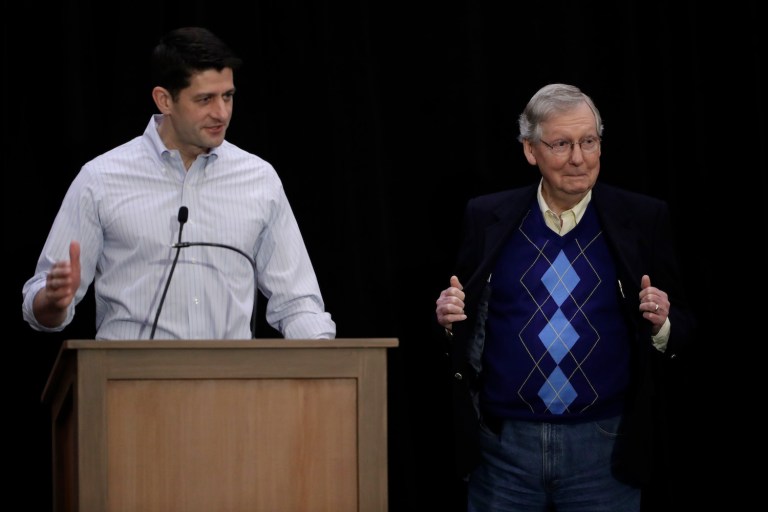 The legislation angered conservatives who expected a GOP-controlled Congress and White House result in more Republican provisions. (AP Photo/Matt Rourke)